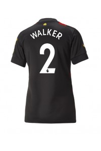Fotbalové Dres Manchester City Kyle Walker #2 Dámské Venkovní Oblečení 2022-23 Krátký Rukáv